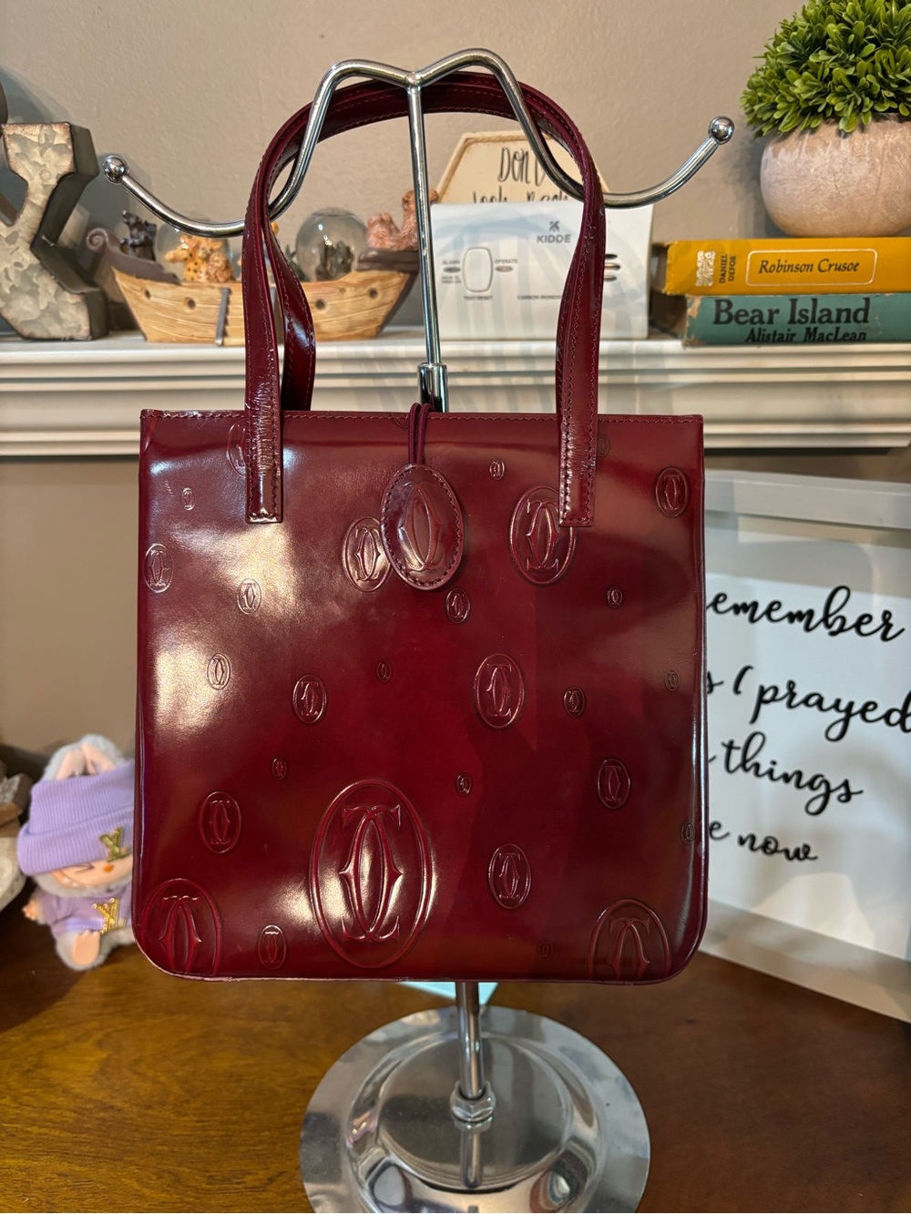 Cartier Red Patent Leather bourdeaux birthday bag